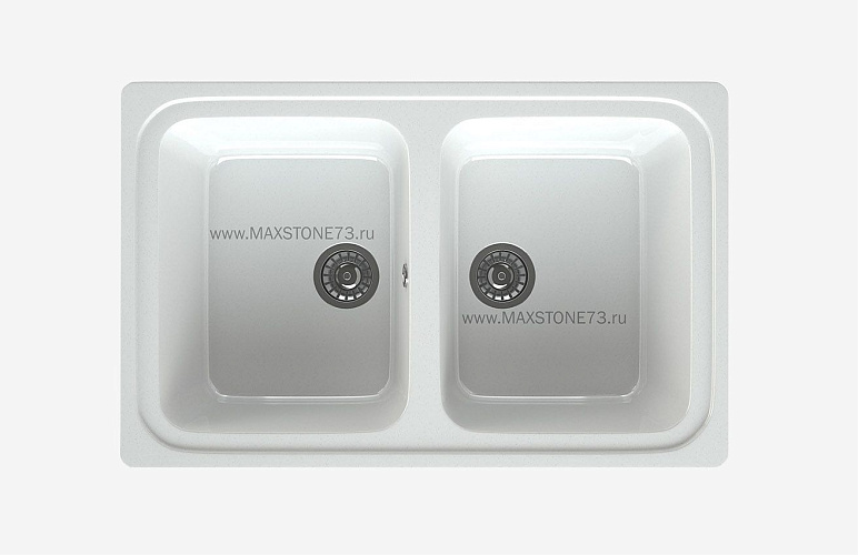 MAXSTONE Мойка глянцевая MS-12 (рафинад) 780*495*210